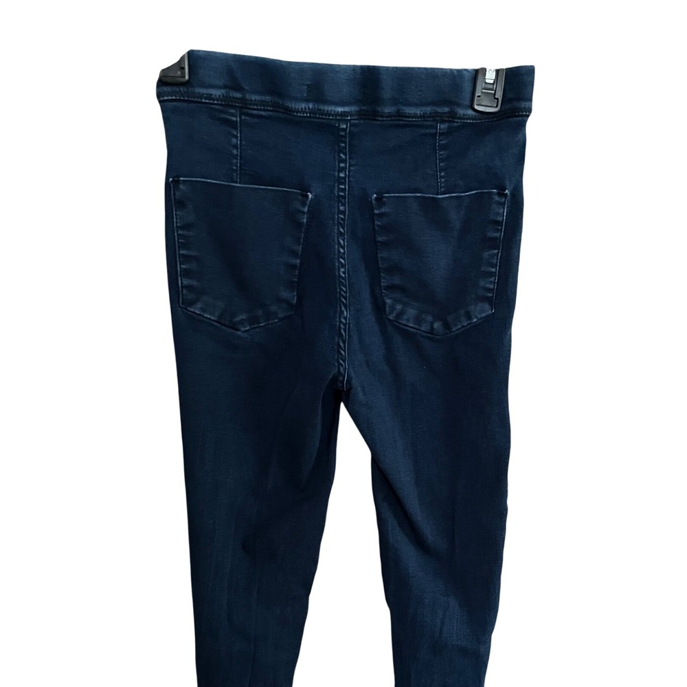 Free People High Waisted Dark Wash Denim Jeans Cut Off Raw Hem‎ Size M - Picture 2 of 5